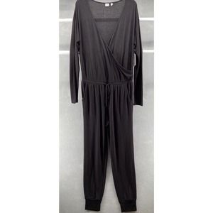 BP. Jumpsuit Womens Medium Black Pant Romper Jogger Leg Long Sleeve NWT